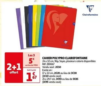 Clairefontaine - Cahier Polypro