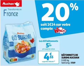 Auchan - Bâtonnets De Surimi