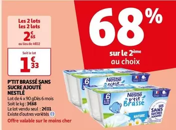 Nestlé - P'Tit Brassé Sans Sucre Ajouté