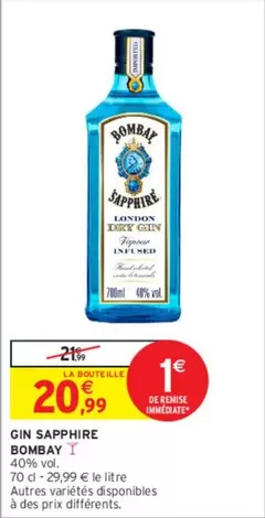 bombay sapphire - sapphire - gin bombay