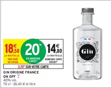 Gin Origine France On Off