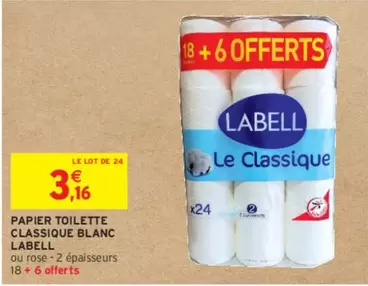 Labell - Papier Toilette Classique Blanc