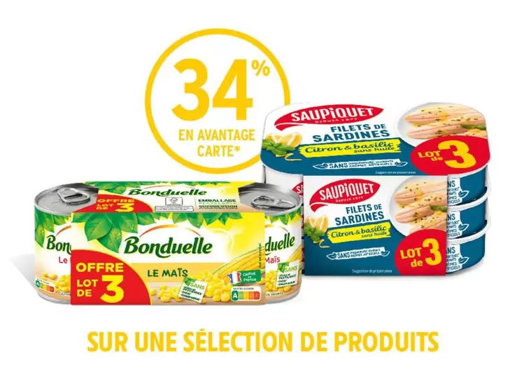 bonduelle - sur une sélection de produits