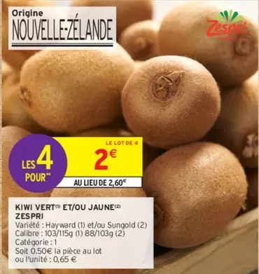 Zespri - Kiwi Vert Et/ou Jaune