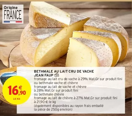 jean faup - bethmale au lait cru de vache