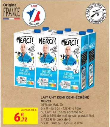 Merci - Lait Uht Demi Demi-écrémé