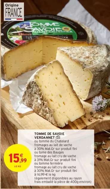 Tomme De Savoie Verdannet