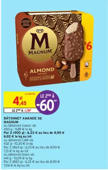 Magnum - Bâtonnet Amande X6