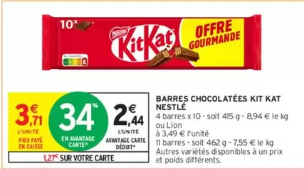 Nestlé - Barres Chocolatées Kit Kat