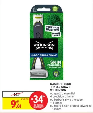 Wilkinson - Rasoir Hydro Trim & Shave