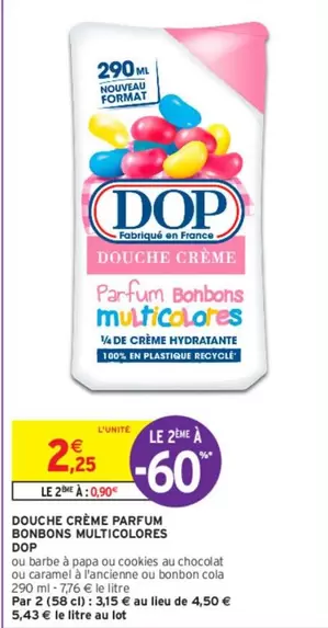 dop - douche crème parfum bonbons multicolores