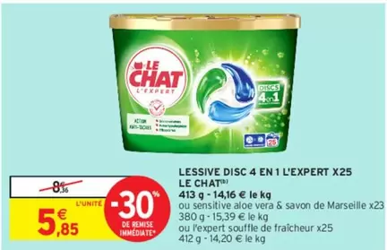 La queue du chat - Lessive Disc 4 En 1 L'expert X25