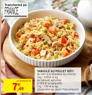 taboulé au poulet rôti