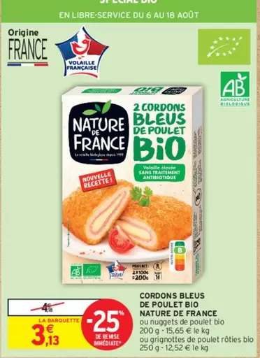 Nature De France - Cordons Bleus De Poulet Bio