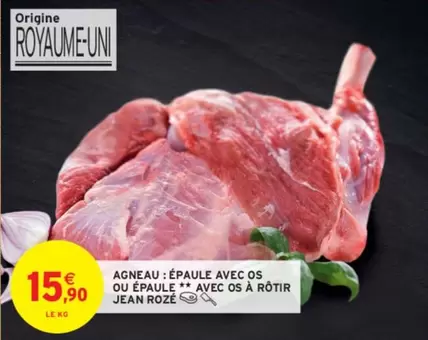 Agneau: Épaule Avec Os Ou Épaule ** Avec Os À Rôtir Jean Rozé