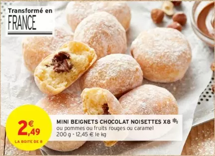 Mini Beignets Chocolat Noisettes X8