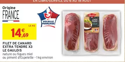 Le gaulois - Filet De Canard Extra Tendre X3