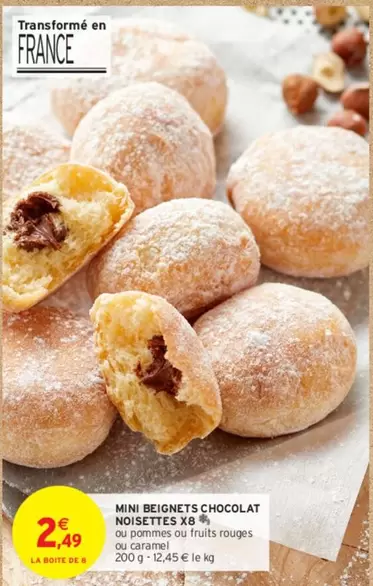 Mini Beignets Chocolat Noisettes