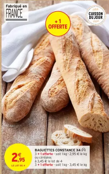 baguettes constance x4