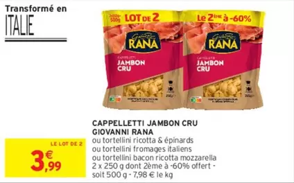 giovanni rana - cappelletti jambon cru