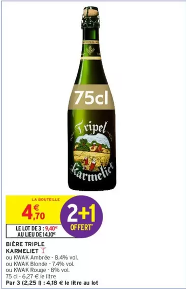 kwak - karmeliet - biere triple