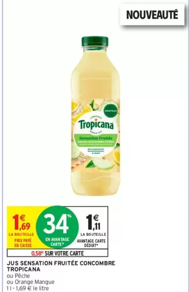 Tropicana - Jus Sensation Fruitee Concombre