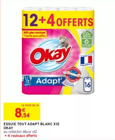 Okay - Essuie Tout Adapt Blanc