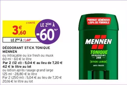 mennen - déodorant stick tonique