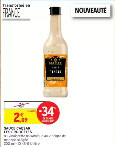 Les crudettes - Sauce Caesar