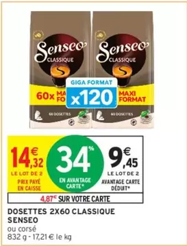 Senseo - Dosettes 2x60 Classique