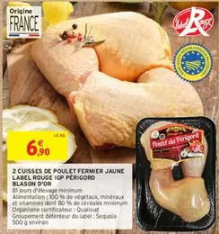 Label Rouge - Blason D'or - 2 Cuisses De Poulet Fermier Jaune  Igp Perigord