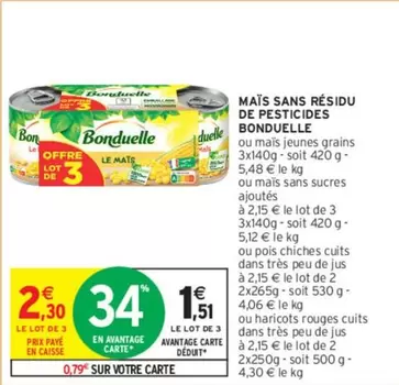 bonduelle - maïs sans résidu de pesticides