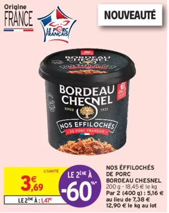 bordeau chesnel - nos éffilochés de porc