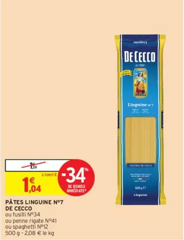 De Cecco - Pâtes Linguine N*7