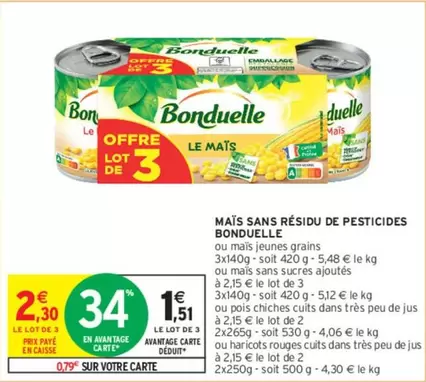 bonduelle - maïs sans résidu de pesticides