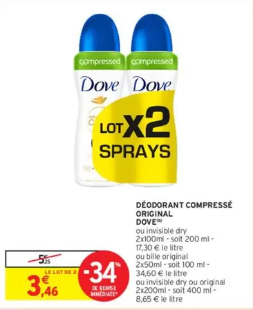 dove - déodorant compressé original