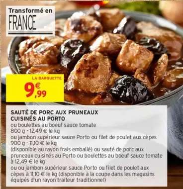 Sauté De Porc Aux Pruneaux Cuisinés Au Porto