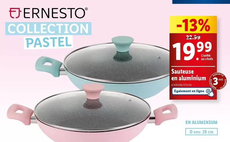 ernesto - sauteuse en aluminium