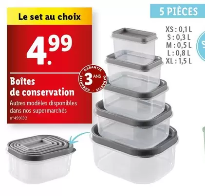 Boîtes De Conservation