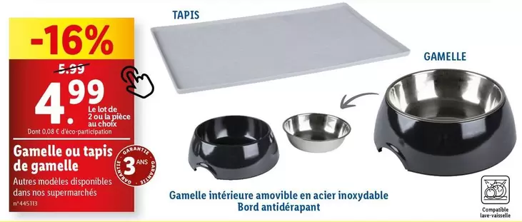 Gamelle Ou Tapis De Gamelle