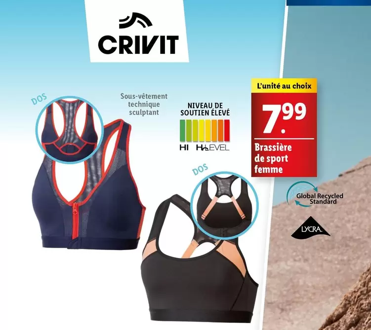 Crivit - Brassière De Sport Femme 