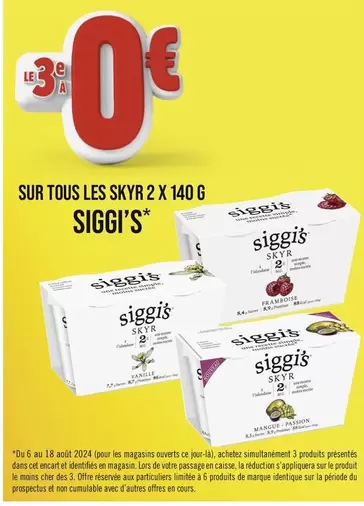 Siggi'S - Sur Tous Les Skyr 2 X 140 G