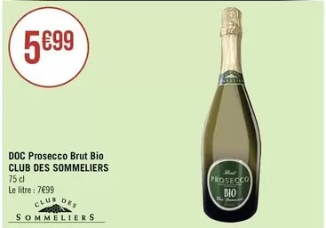 Club Des Sommeliers - DOC Prosecco Brut Bio