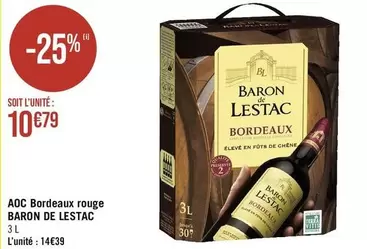 Baron de Lestac - AOC Bordeaux Rouge