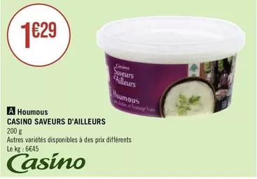 Casino - Houmous Saveurs D'Ailleurs 