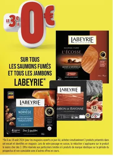 Labeyrie - Sur Tous Les Saumons Fumés Et Tous Les Jambons