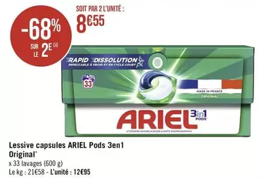 Ariel - Lessive Capsules Pods 3En 1 Original