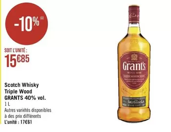 grant's - scotch whisky triple wood 40% vol.