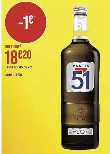 Pastis 51 -  45% Vol.