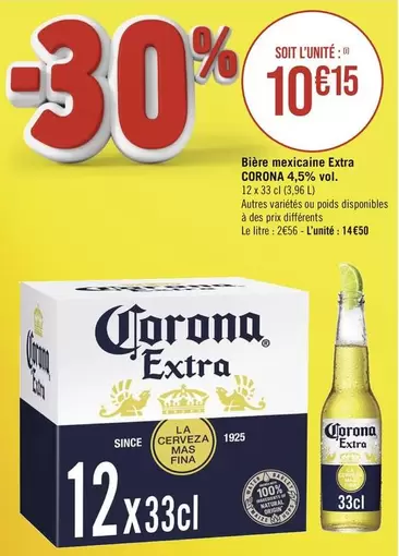 Corona - Bière Mexicaine Extra 4,5% Vol.